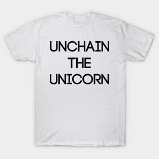 UNCHAIN THE UNICORN, Pro Scottish Independence Slogan T-Shirt